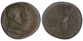 EMPIRE ROMAIN
Vespasien (69-79). AE27, avec Agrippa II An 14 (73-74), Judée.
RPC.II.2243 - Mesh.11/7 ; Bronze - 13,15 g - 27 mm - 12 h 
Rare frappe...