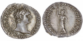 EMPIRE ROMAIN
Domitien (81-96). Denier 95-96, Rome.
C.290 - RIC.193 ; Argent - 3,57 g - 17 mm - 5 h 
Frappe vigoureuse. Belle patine. Superbe.