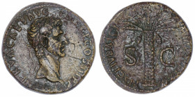 EMPIRE ROMAIN
Nerva (96-98). Sesterce 97, Rome.
C.57 - RIC.82 ; Bronze - 26,47 g - 32 mm - 6 h 
Rare revers (FISCI IVDAICI CALVMNIA SVBLATA - la sé...