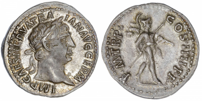 EMPIRE ROMAIN
Trajan (98-117). Denier 101-102, Rome.
C.228 - RIC.52 ; Argent -...