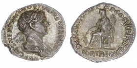 EMPIRE ROMAIN
Trajan (98-117). Denier 114-117, Rome.
RIC.329 ; Argent - 3,31 g - 16,5 mm - 6 h 
Superbe.