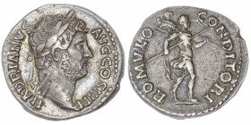 EMPIRE ROMAIN
Hadrien (117-138). Denier 134-138, Rome.
C.1316 - RIC.266 ; Argent - 3,25 g - 17 mm - 6 h 
Quelques griffures. Belle patine. TTB.