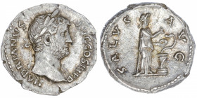 EMPIRE ROMAIN
Hadrien (117-138). Denier 134-138, Rome.
C.1334 - RIC.267 ; Argent - 3,45 g - 17 mm - 6 h 
Belle patine. Superbe.