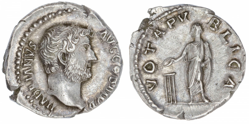 EMPIRE ROMAIN
Hadrien (117-138). Denier 134-138, Rome.
C.1481 - RIC.290 ; Arge...
