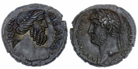 EMPIRE ROMAIN
Hadrien (117-138). Tétradrachme An 19 (134-135), Alexandrie.
RPC.5941 (57 ex.) ; Billon - 13,09 g - 23 mm - 12 h 
Avec un magnifique ...