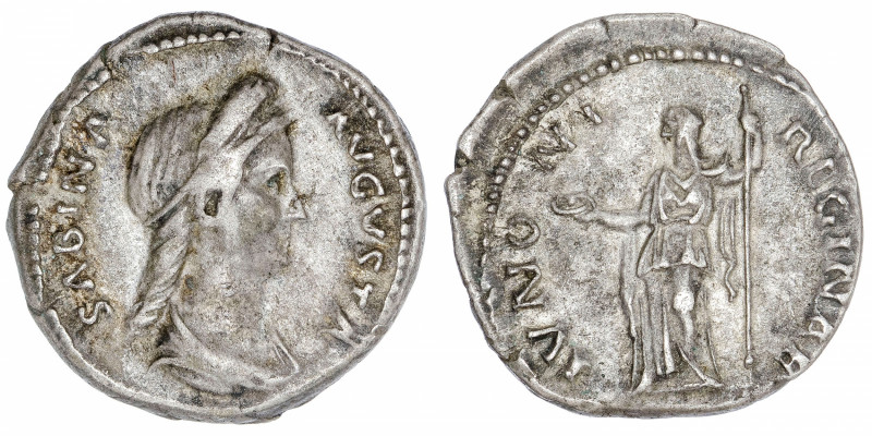 EMPIRE ROMAIN
Sabine (128-136). Denier 134-137, Rome.
C.43 - RIC.395a ; Argent...