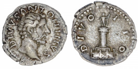EMPIRE ROMAIN
Antonin le Pieux (138-161). Denier, consécration de Marc Aurèle 162, Rome.
C.353 - RIC.439 ; Argent - 3,32 g - 18 mm - 6 h 
Patine gr...