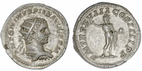 EMPIRE ROMAIN
Caracalla (198-217). Antoninien 215, Rome.
C.287 - RIC.264b-c ; Argent - 4,97 g - 22 mm - 6 h 
Flan large. TTB à Superbe.