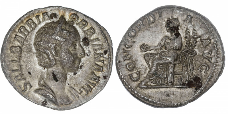 EMPIRE ROMAIN
Orbiane (225). Denier 225, Rome.
C.1 - RIC.319 ; Argent - 2,54 g...