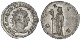 EMPIRE ROMAIN
Trajan Dèce (249-251). Antoninien 249-251, Rome.
C.16 - RIC.12b ; Billon - 3,90 g - 20,5 mm - 6 h 
TTB à Superbe.