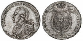 ALLEMAGNE
Wurtemberg, Frédéric-Eugène de Wurtemberg (1795-1797). Thaler 1795.
KM.455 ; Argent - 27,85 g - 40 mm - 12 h 
Rare. TTB.