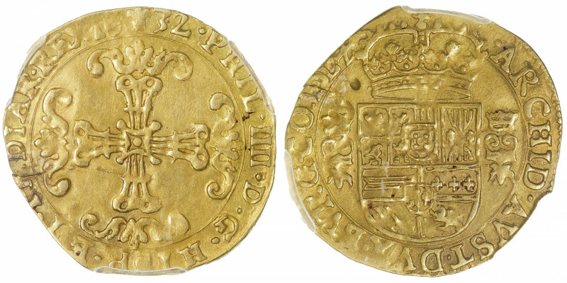 BELGIQUE
Flandres (comté de), Philippe IV (1621-1665). Couronne 1632, Bruges.
...