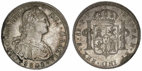 BOLIVIE
Charles IV (1788-1808). 8 réaux 1801 PP, Potosi.
KM.73 ; Argent - 26,90 g - 41 mm - 12 h 
TB à TTB.