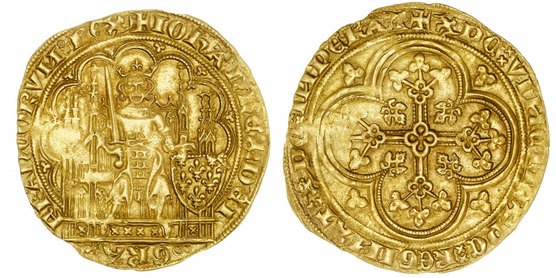 FRANCE / CAPÉTIENS
Jean II le Bon (1350-1364). Écu d’or à la chaise ND (1351)....