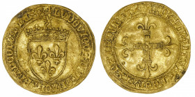FRANCE / CAPÉTIENS
Louis XII (1498-1514). Écu d’or au soleil ND (1498), Villeneuve-lès-Avignon.
Dy.647 - Fr.323 ; Or - 3,41 g - 28 mm - 9 h 
Flan l...