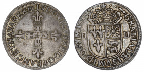 FRANCE / CAPÉTIENS
Louis XIII (1610-1643). Quart d’écu de Béarn 1616, Pau.
G.30 ; Argent - 9,56 g - 30 mm - 12 h 
Frappe régulière pour Pau. TTB....