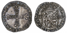 FRANCE / CAPÉTIENS
Louis XIII (1610-1643). Quart d’écu de Béarn 1625, Morlaàs.
G.30 ; Argent - 9,38 g - 30 mm - 9 h 
Très belle monnaie recouverte ...