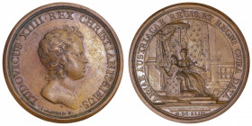 FRANCE / CAPÉTIENS
Louis XIV (1643-1715). Médaille pour Anne d’Autriche, Régente par Mauger 1643, Paris.
Divo.5 ; Bronze - 29,15 g - 41 mm - 12 h 
...