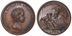 FRANCE / CAPÉTIENS
Louis XIV (1643-1715). Médaille pour la prise de Piombino et de Portolongone par Mauger 1646, Paris.
Divo.22 ; Bronze - 28,32 g -...