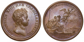 FRANCE / CAPÉTIENS
Louis XIV (1643-1715). Médaille pour la prise de Piombino et de Portolongone par Mauger 1646, Paris.
Divo.22 ; Bronze - 30,4 g - ...