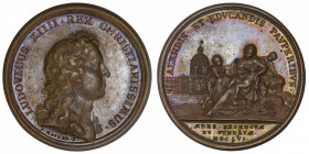 FRANCE / CAPÉTIENS
Louis XIV (1643-1715). Médaille pour l’établissement de l’hôpital général par Mauger 1656, Paris.
Divo.42 ; Bronze - 30,1 g - 41 ...