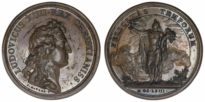 FRANCE / CAPÉTIENS
Louis XIV (1643-1715). Médaille pour la France florissante p...