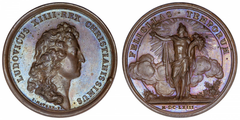 FRANCE / CAPÉTIENS
Louis XIV (1643-1715). Médaille pour la France florissante p...