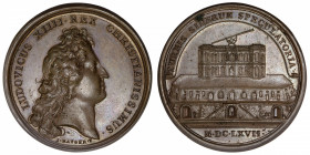 FRANCE / CAPÉTIENS
Louis XIV (1643-1715). Médaille pour l’observatoire de Paris par Mauger 1667, Paris.
Divo.103 ; Bronze - 33,40 g - 41 mm - 12 h ...