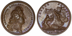 FRANCE / CAPÉTIENS
Louis XIV (1643-1715). Médaille pour la prise de Besançon par Mauger 1668, Paris.
Divo.104 ; Bronze - 35,5 g - 41 mm - 12 h 
Sup...
