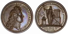 FRANCE / CAPÉTIENS
Louis XIV (1643-1715). Médaille pour la pyramide des Corses abattue à Rome par Mauger 1668, Paris.
Divo.109 ; Bronze - 33,78 g - ...