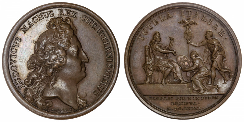 FRANCE / CAPÉTIENS
Louis XIV (1643-1715). Médaille pour Casale remise à la Fran...