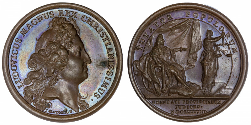 FRANCE / CAPÉTIENS
Louis XIV (1643-1715). Médaille pour les commissaires envoyé...