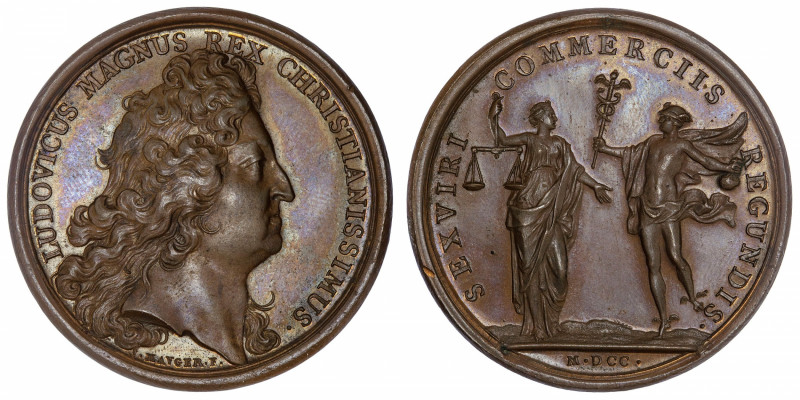 FRANCE / CAPÉTIENS
Louis XIV (1643-1715). Médaille pour la chambre de commerce ...