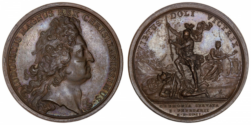 FRANCE / CAPÉTIENS
Louis XIV (1643-1715). Médaille pour la journée de Crémone p...