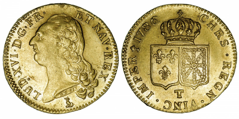 FRANCE / CAPÉTIENS
Louis XVI (1774-1792). Double louis d’or à la tête nue 1786,...