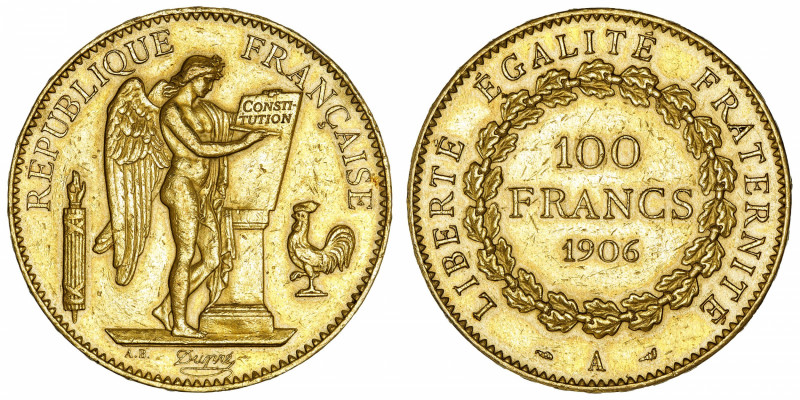 FRANCE
IIIe République (1870-1940). 100 francs Génie 1906, A, Paris.
G.1137 - ...