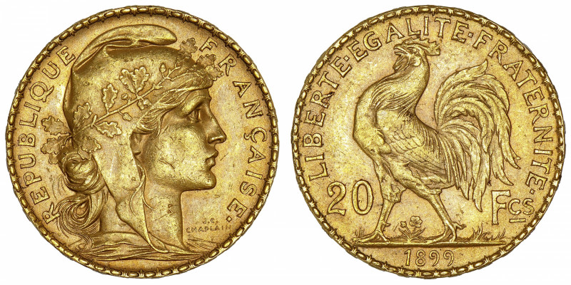 FRANCE
IIIe République (1870-1940). 20 francs Marianne 1899, Paris.
G.1064 - F...