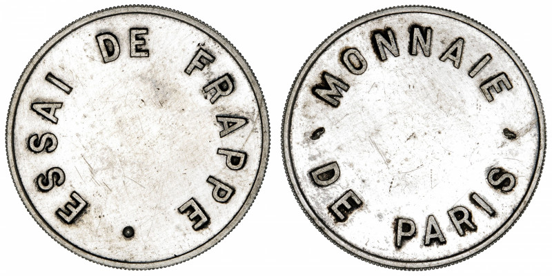 FRANCE
Ve République (1958 à nos jours). Essai de frappe de 5 francs Semeuse ND...