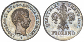 ITALIE
Toscane (Grand-duché de), Léopold II (1824-1859). Florin (Fiorino) 1847, Florence.
M.346 - P.135 - MIR.453/3 ; Argent - 6,83 g - 24,5 mm - 6 ...