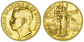 ITALIE
Victor-Emmanuel III (1900-1946). 50 lire 1911, R, Rome.
Fr.25 ; Or - 16,10 g - 28 mm - 12 h 
Exemplaire nettoyé. TTB.