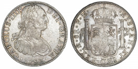 MEXIQUE
Charles IV (1788-1808). 8 réaux 1793 FM, M°, Mexico.
KM.109 ; Argent - 26,86 g - 39 mm - 12 h 
TB à TTB.