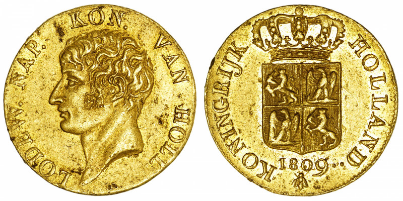 PAYS-BAS
Hollande (royaume de), Louis Napoléon (1806-1810). Ducat 1809, Utrecht...