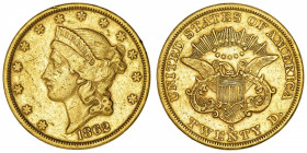 USA
République fédérale des États-Unis d’Amérique (1776-à nos jours). 20 dollars Liberty 1862, S, San Francisco.
Fr.172 ; Or - 33,32 g - 34 mm - 6 h...