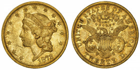 USA
République fédérale des États-Unis d’Amérique (1776-à nos jours). 20 dollars Liberty 1872, S, San Francisco.
Fr.175 ; Or - 33,38 g - 34 mm - 6 h...