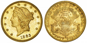 USA
République fédérale des États-Unis d’Amérique (1776-à nos jours). 20 dollars Liberty 1883, S, San Francisco.
Fr.178 ; Or - 33,42 g - 34 mm - 6 h...