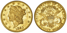 USA
République fédérale des États-Unis d’Amérique (1776-à nos jours). 20 dollars Liberty 1883, S, San Francisco.
Fr.178 ; Or - 33,35 g - 34 mm - 6 h...