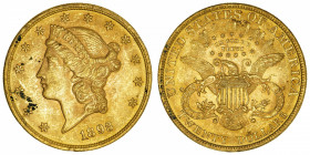 USA
République fédérale des États-Unis d’Amérique (1776-à nos jours). 20 dollars Liberty 1893, Philadelphie.
Fr.177 ; Or - 33,41 g - 34 mm - 6 h 
Q...