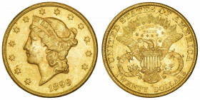 USA
République fédérale des États-Unis d’Amérique (1776-à nos jours). 20 dollars Liberty 1899, S, San Francisco.
Fr.178 ; Or - 33,43 g - 34 mm - 6 h...