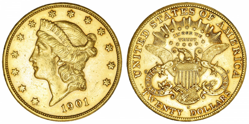 USA
République fédérale des États-Unis d’Amérique (1776-à nos jours). 20 dollar...