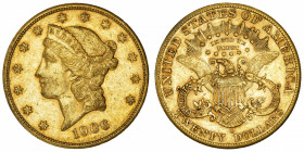 USA
République fédérale des États-Unis d’Amérique (1776-à nos jours). 20 dollars Liberty 1906, S, San Francisco.
Fr.178 ; Or - 33,39 g - 34 mm - 6 h...